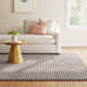 Cleodora Handmade Ivory/Dark Brown Rug