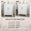 Meuble-lavabo de 24 po en MDF blanc avec lavabo supérieur, armoire de rangement moderne avec 2 portes à fermeture douce et tablette réglable-1713017066