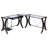 L-Shaped Glass Top Computer Desk