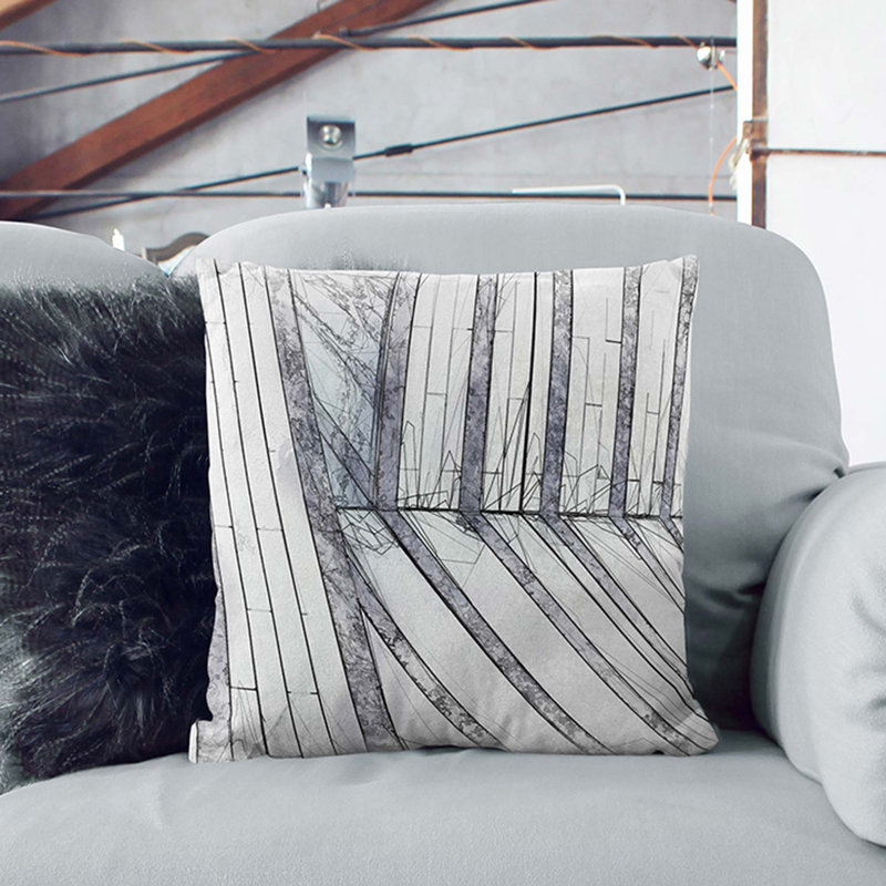 Square Throw Cushion, 55cm H x 55cm W x 20cm D, Stone