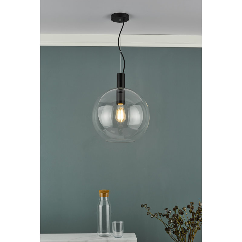 Kirsten 1 - Light Sphere Pendant, Black