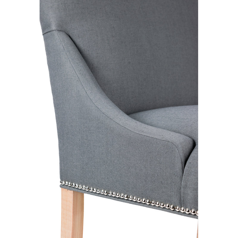 Anaisia 19'' H Upholstered Parsons Chair, White, Charcoal