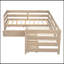 Lit plateforme simple en forme de L avec trois tiroirs de rangement-1342926589