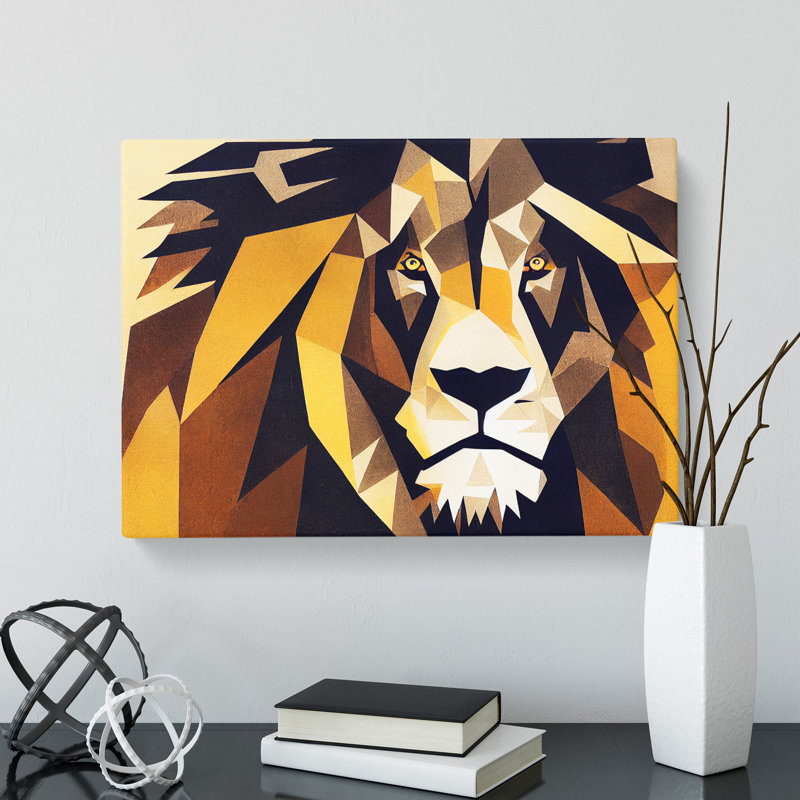 The Delicious Abstract Lion - Wrapped Canvas, 35cm H x 50cm W x 3cm D