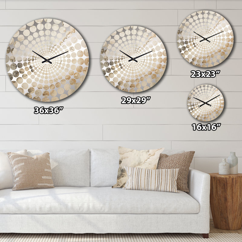 Minnelli - Horloge murale abstraite en marbre, Médium