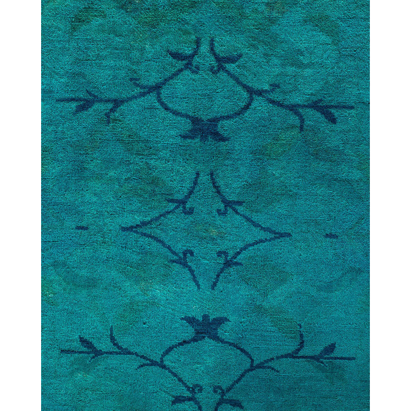 Tapis bleu nouvel âge 8 pi 4 po x 10 pi 8 po Daniale