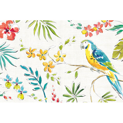 Tropical Oasis II White - Wrapped Canvas Painting