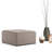 Avalon 35"W Upholstered Linen-Look Fabric Modern Square Coffee Table Storage Ottoman with 4 Flip-Over Trays-1916693128