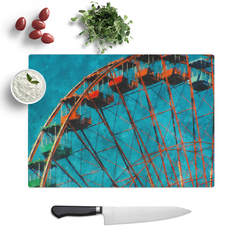 Ferris Wheel Vol.2 Painting Chopping Board, 20cm W x 28.5cm L
