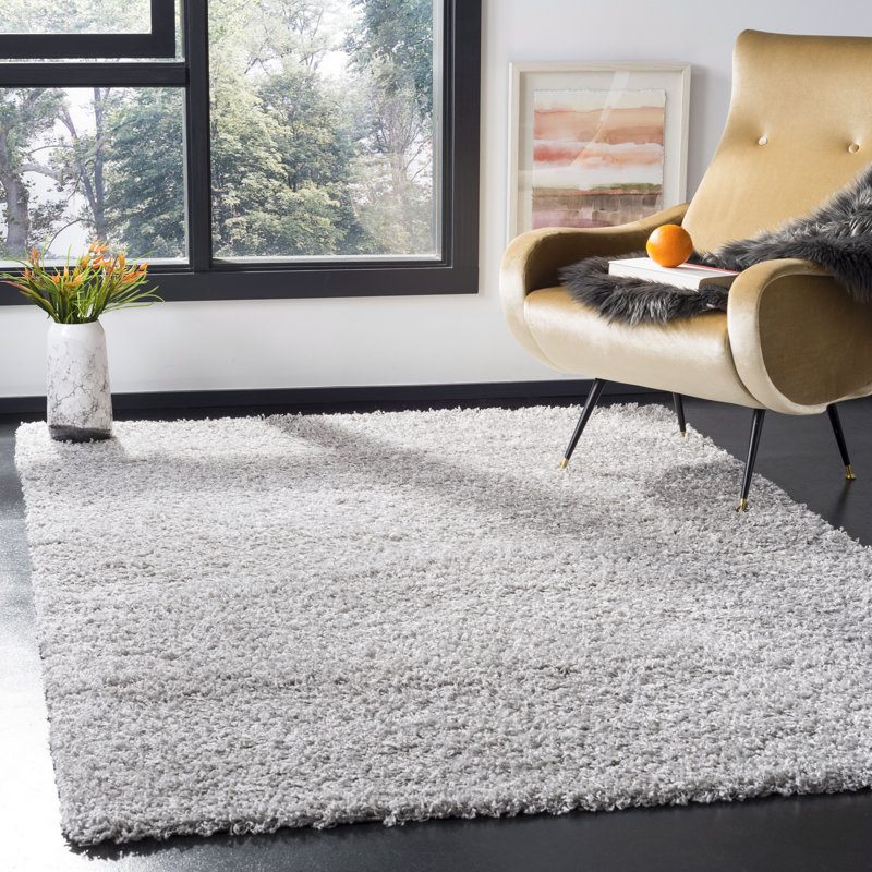 Aube Sga-Athens Shag Performance Solid Color Rug, Rectangle 8' x 10'
