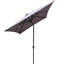 Parasols d'extérieur à énergie solaire 10 x 6,5T rectangulaires à DEL avec manivelle et bouton-poussoir inclinable pour le jardin-154682113