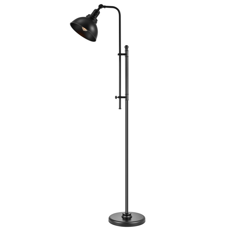 Wallace 65" Black Task Floor Lamp, Matte Black