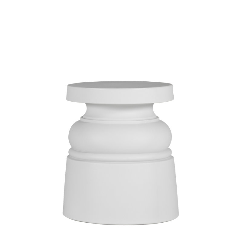 Container Accent Stool, Light Gray