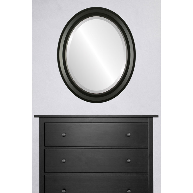 Goulet Oval Mirror, Matte Black, 27" x 21"