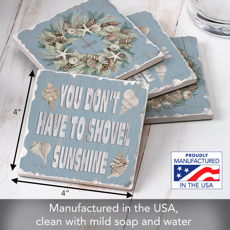 Ensemble de 4 sous-verres Shovel Sunshine