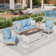 5-Person Patio Conversation Sets With Fire Pit Table