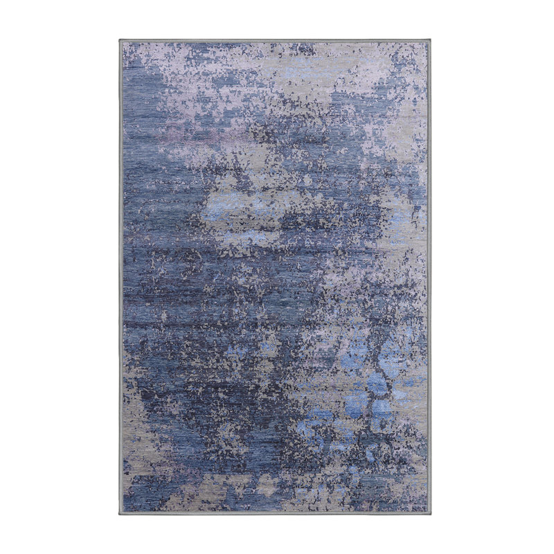 Tapis bleu foncé, Rectangle 5 pi x 8 pi