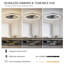 Ventilateur de plafond moderne en cristal noir avec lumière et télécommande, température de couleur réglable-482353096
