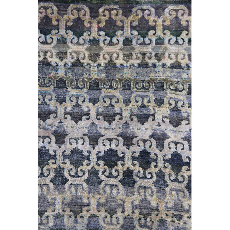 Tapis de couloir unique 3 pi 1 po x 10 pi 6 po Silk Treasures