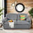 3-in-1 Convertible Sleeper Couch Queen Size Pull Out Sofa Bed Chenille Loveseat with Storage-216631055
