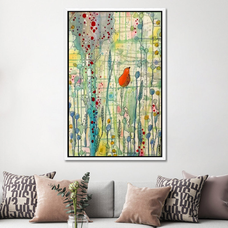 Alpha 1 Piece Wall Art on Canvas, 152.5 cm H x 101.5 cm W, White Floater Framed