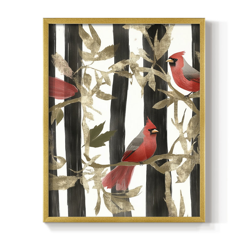 «Christmas Holiday Art» CDXXXVI, reproduction d'art encadrée - bois massif, H 30 po x l 24 po, Doré