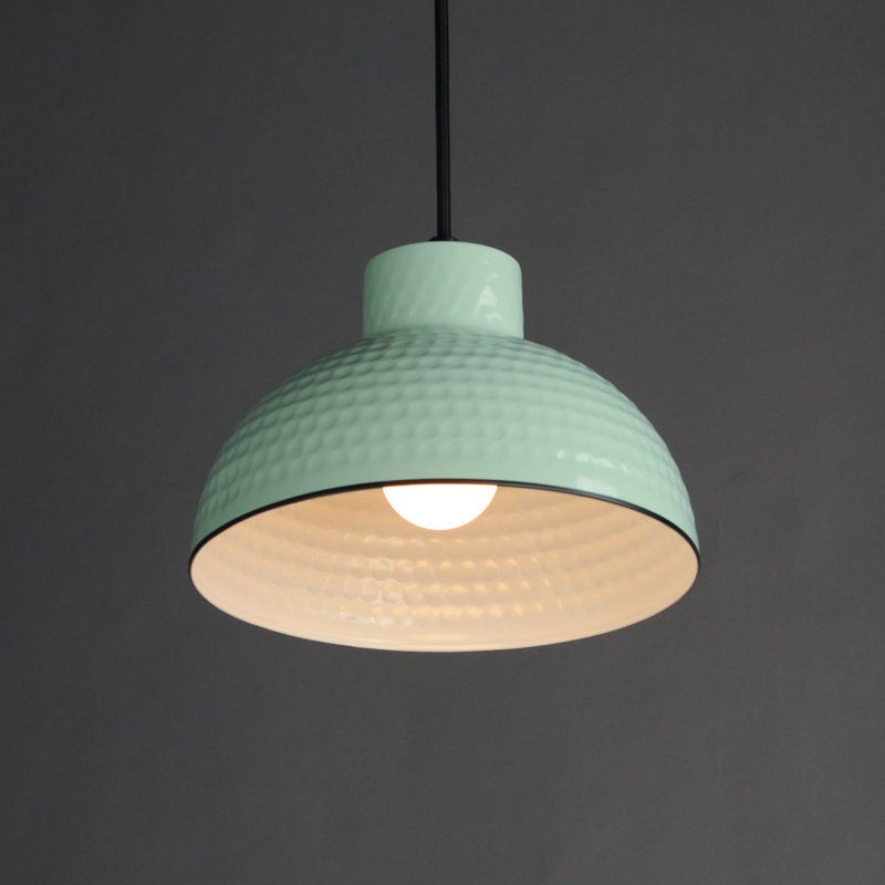 Karmine 1 - Light Black Single Pendant, 7.25" H x 10" W x 10" D, Sage Green