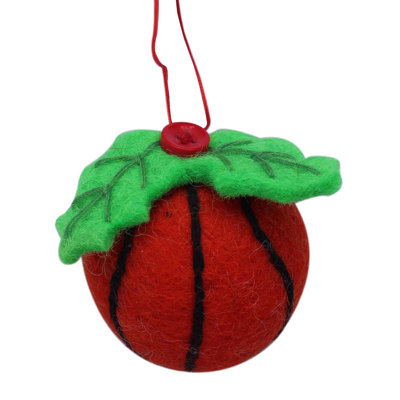 Figurine suspendue ornement de feutre basket