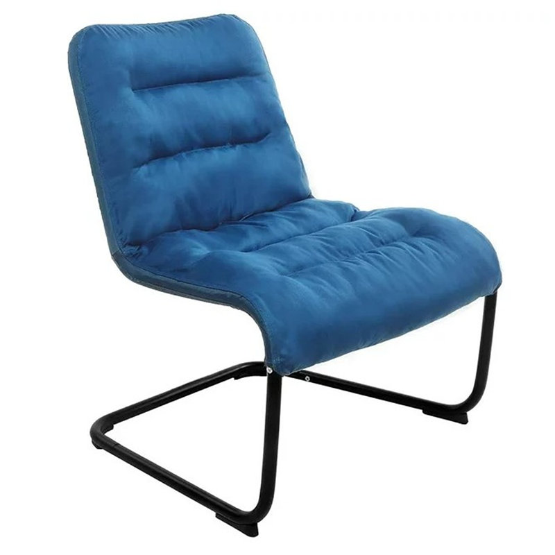 Fauteuil d'appoint rembourré Chumy, Bleu