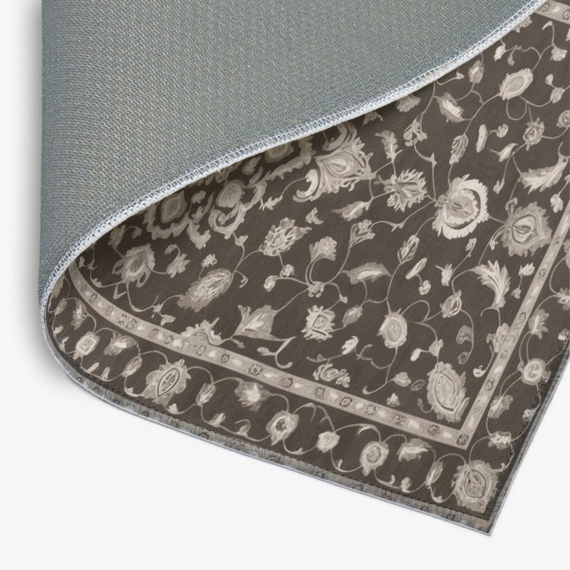 Tapis gris d'intérieur et d'extérieur Tabriz, Rectangulaire 8 pi x 10 pi