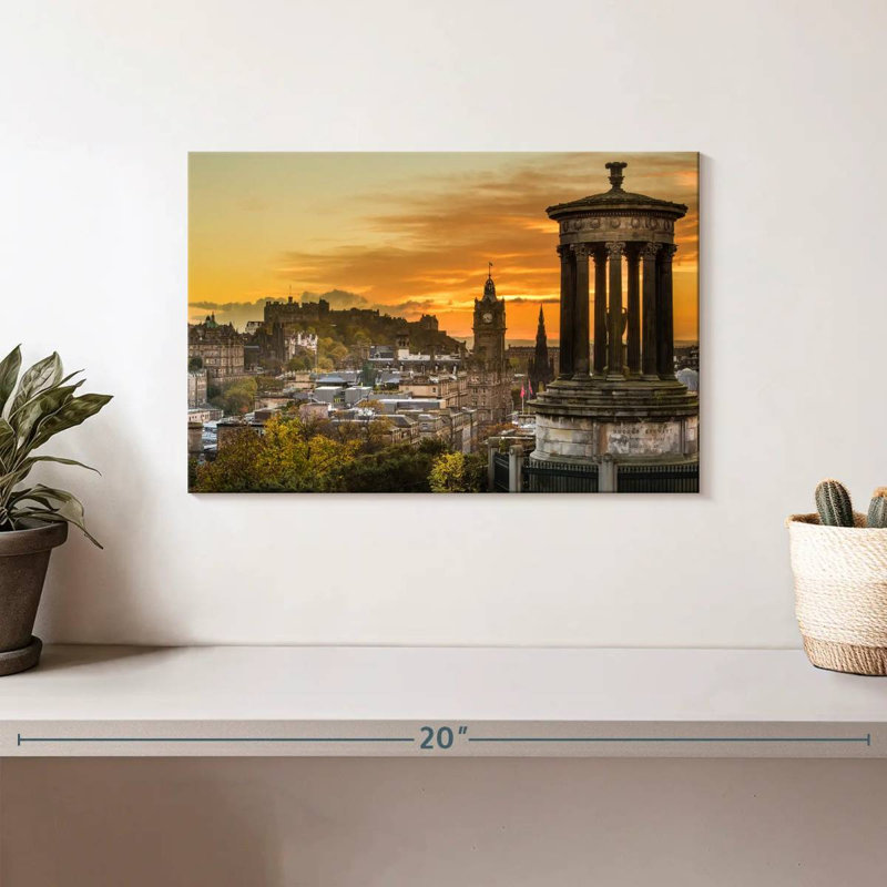 Rorry Sunset Over Edinburgh, 8" H x 12" W