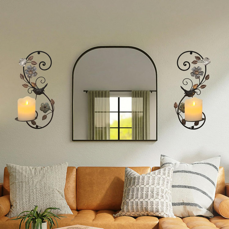 Ensemble de 2 appliques murales à bougie murale