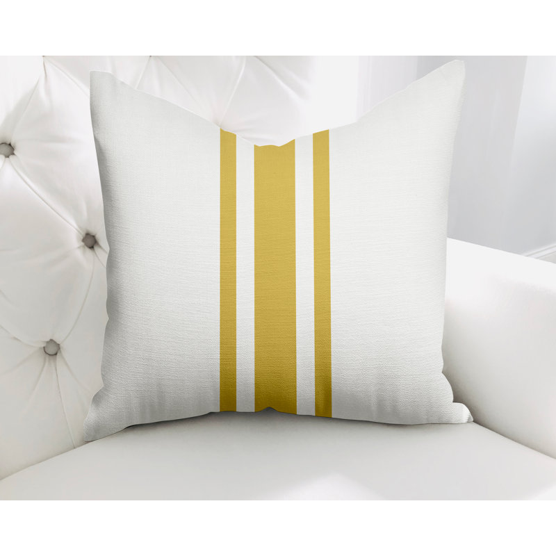 Housse et insert de coussin en coton Sabine, L 17 po x H 17 po, Jaune
