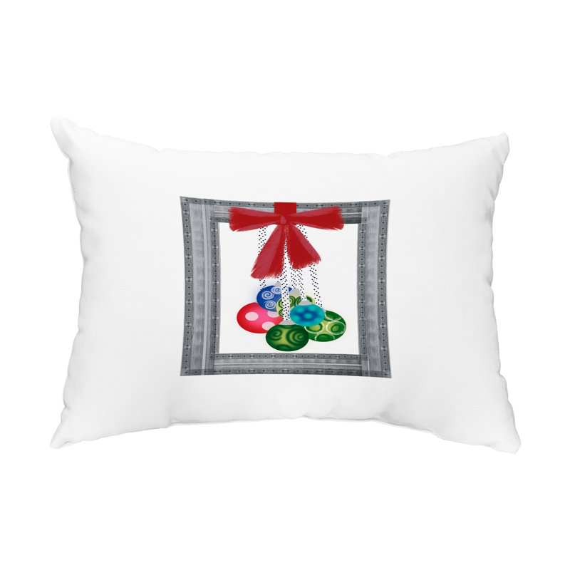 Outdoor Reversible Throw Pillow, Gray