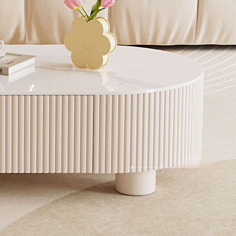 Simple oval rock table