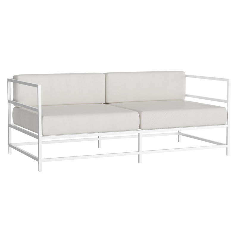 Causeuse Delano, NO, Toile Sunbrella® régate, Blanc Tex