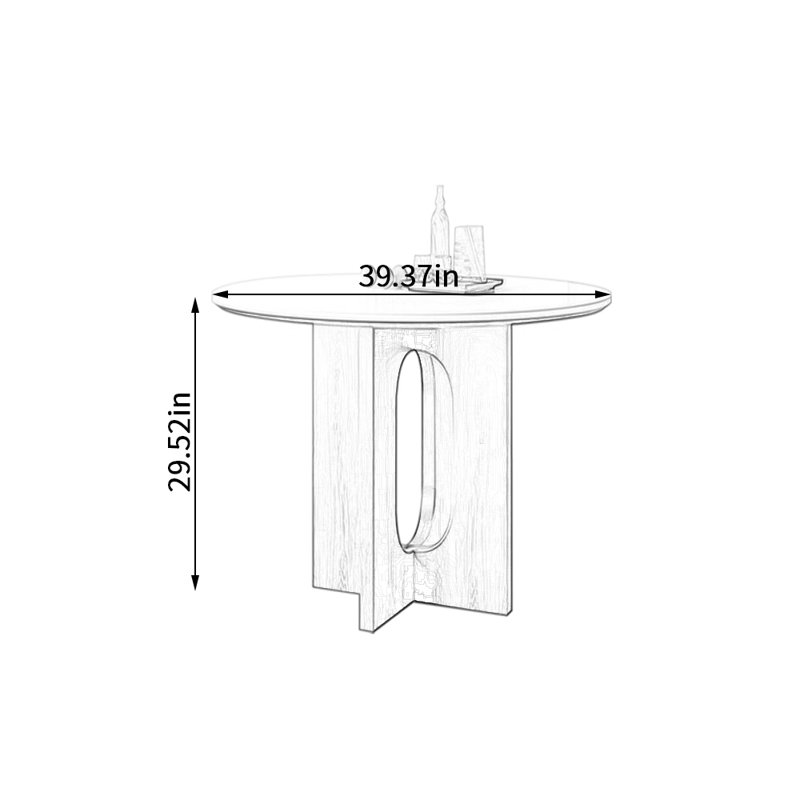 Table ronde Modern Modern White