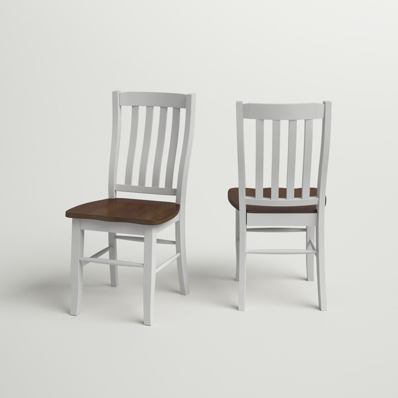 Orviston 18'' H Solid Wood Side Chair, Almond / White