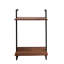 Étagère murale de 99 cm de haut en panneaux de particules à trois niveaux pour le rangement au-dessus des toilettes et dans la salle de bain