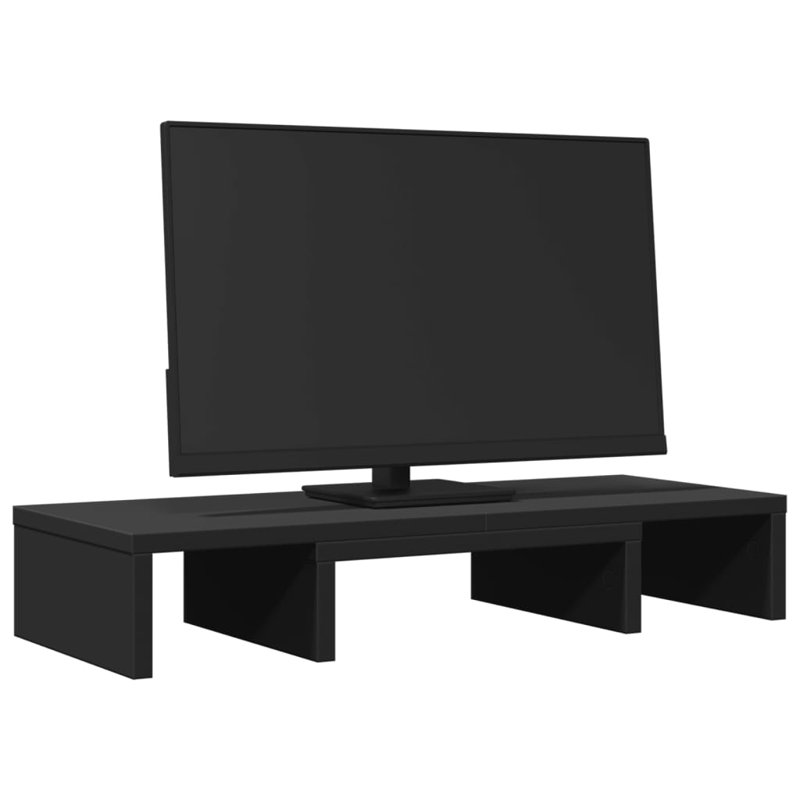 Bata Manufactured Wood Monitor Stand, Black, 10.5cm H x 60cm W x 24cm D