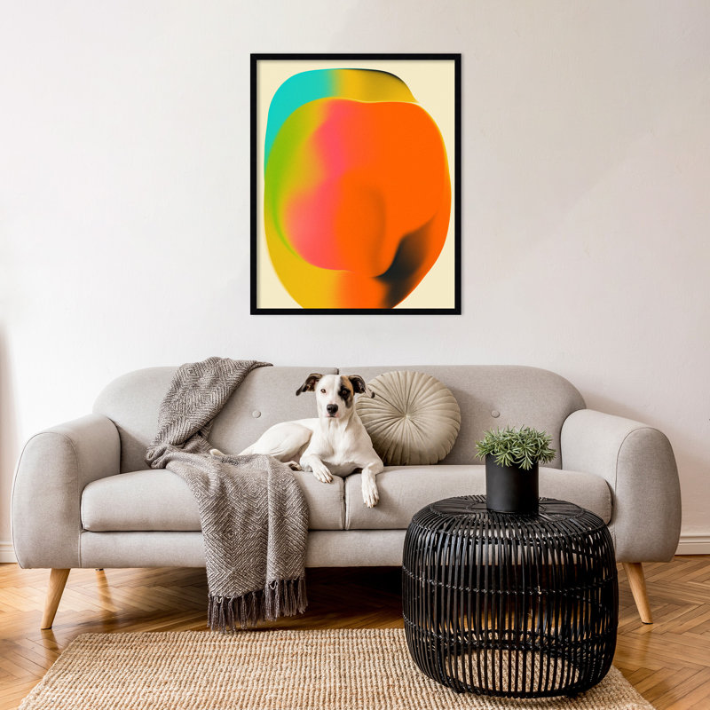 Smudge 2 by Jazzberry Blue, Black Framed, 33" H x 27" W