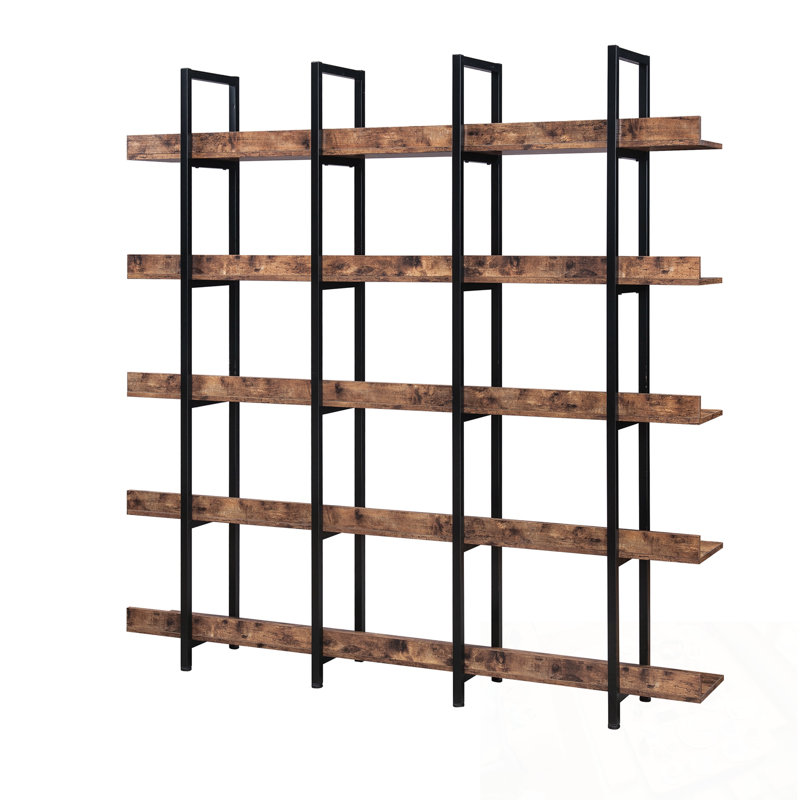 5 Tier Huizenga with Metal Frame, Brown