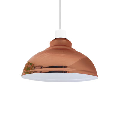 Metal Pendant Light Shade, Industrial Vintage Curved Lampshade Replacement, Modern Ceiling Hanging Light Fixture Cover for Kitchen Island, Dining Room, Cafe, Farmhouse Decor