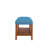 Charla Light Blue Fabric & Oak Finish Bench-1150723239