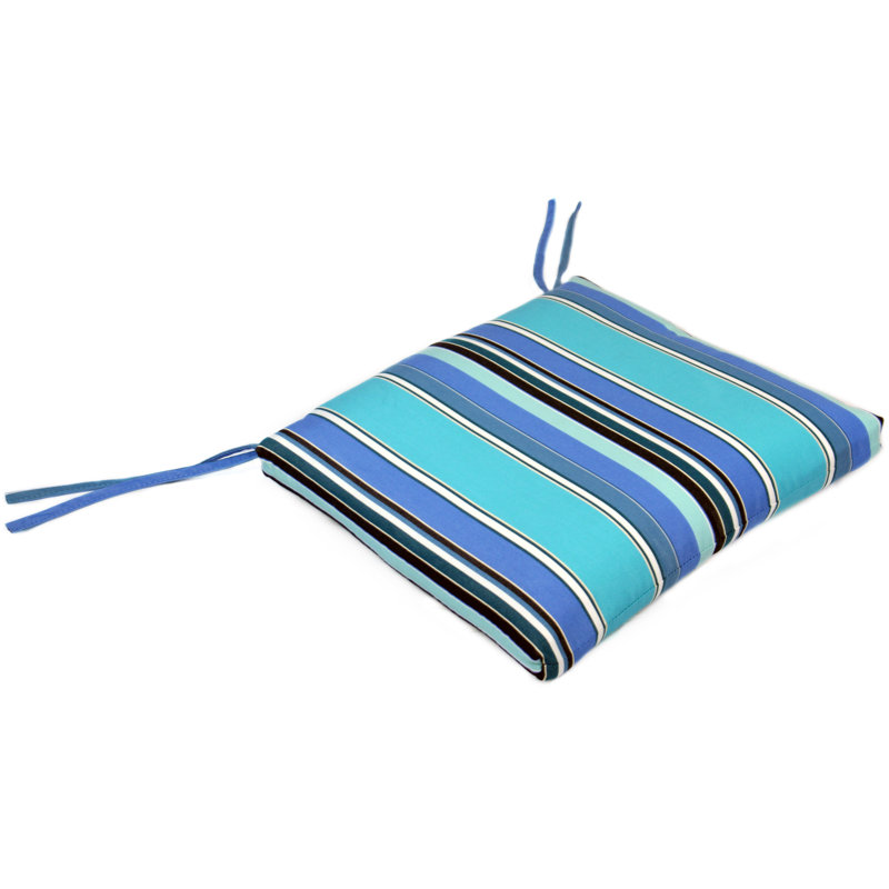 Outdoor 2.5'' Dining Chair Cushion, Dolce Oasis Stripe Sunbrella®