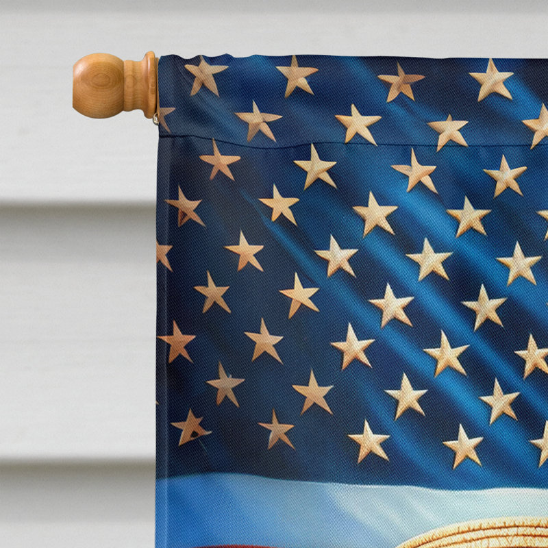 Drapeau «All American House», Étoile bleue / lévrier à rayures rouges