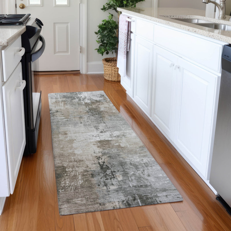 Premium Machine Washable Garett AMF1671 Abstract Rug, Runner 2'3" x 7'6"