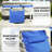 Beach Chair With Face & Arm Holes, Folding Side Table & 5-Position Adjustable Backrest-2084976818