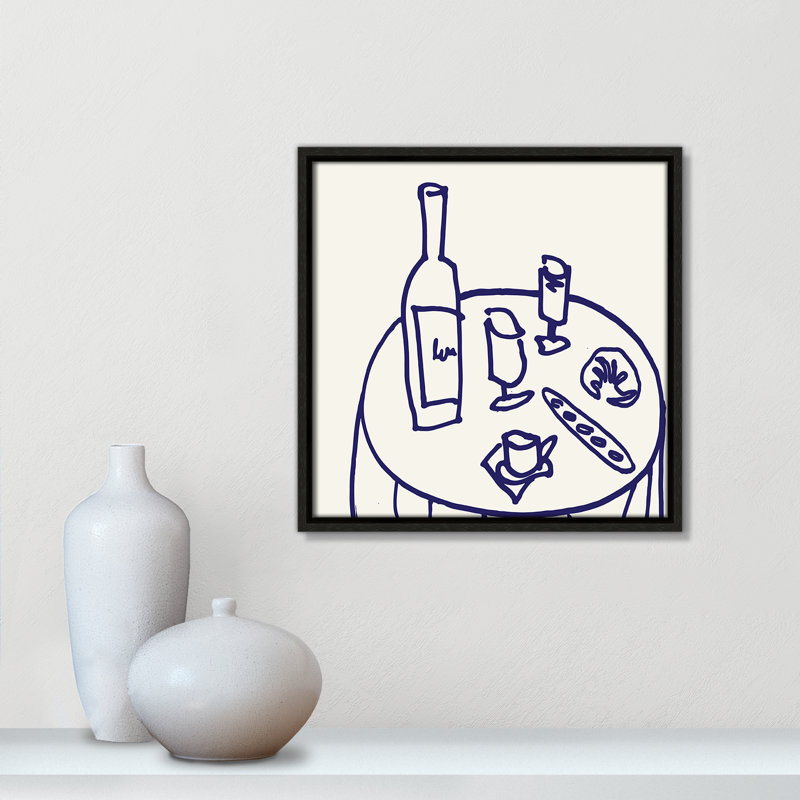 «Table Table Square Square Print» par Corinne Rose Design, Espresso, H 13,5 po x l 13,5 po