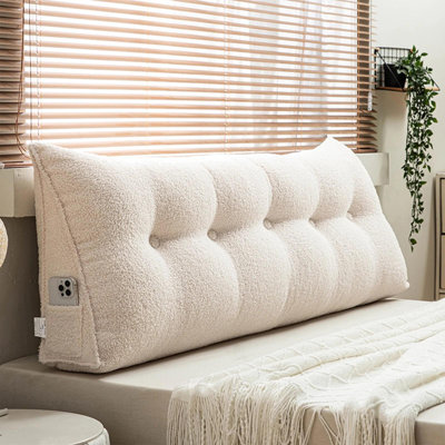 Velvet Triangular Headboard Pillow-Bed Wedge Pillow